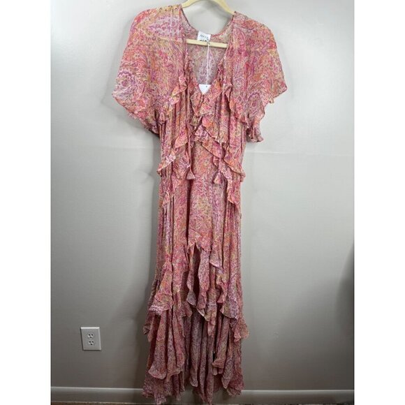 MISA Dress Katia in Puglia Paisley Mini Maxi Chiffon Size XS NWT Flowy - Picture 3 of 6